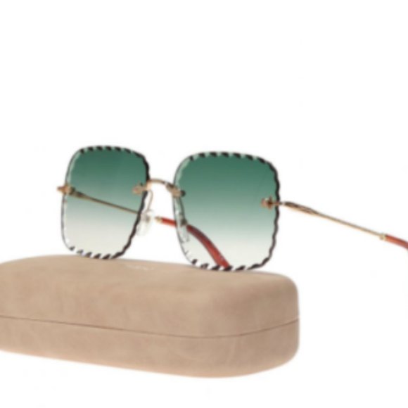 CHLOE ROSIE 59mm Scalloped Square-frame Grad Petrol The most Beloved MSRP$460 main image 3